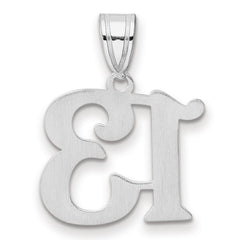 14kw Polished Number 13 Pendant - 2