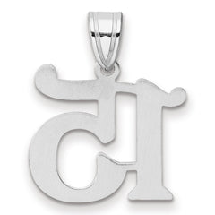 14kw Polished Number 15 Pendant