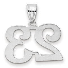 14kw Polished Number 23 Pendant