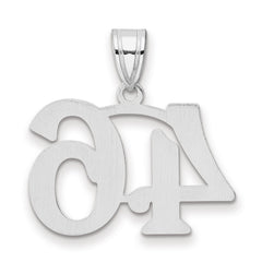 14kw Polished Number 46 Pendant