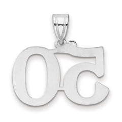 14kw Polished Number 50 Pendant - 2