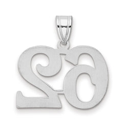14kw Polished Number 62 Pendant
