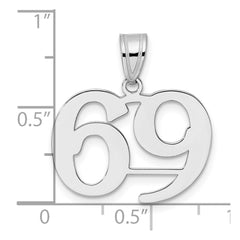 14kw Polished Number 69 Pendant