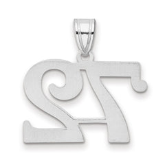 14kw Polished Number 72 Pendant