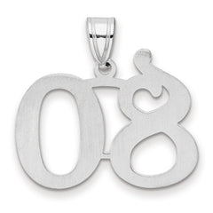 14kw Polished Number 80 Pendant