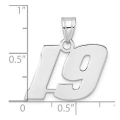 14kw Polished Block Number 19 Pendant
