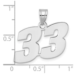 14kw Polished Block Number 33 Pendant
