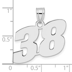 14kw Polished Block Number 38 Pendant