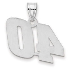 14kw Polished Block Number 40 Pendant