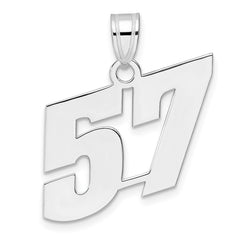 14kw Polished Block Number 57 Pendant