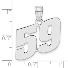 14kw Polished Block Number 59 Pendant