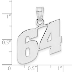 14kw Polished Block Number 64 Pendant