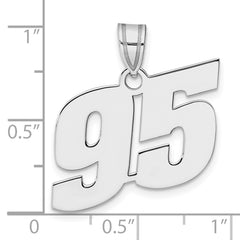 14kw Polished Block Number 95 Pendant