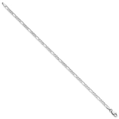 14K White Gold 10 inch 2.75mm Flat Figaro with Lobster Clasp Anklet