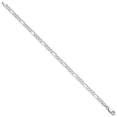 14k WG 4mm Flat Figaro Chain