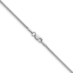 14K White Gold 24 inch .9mm Franco with Lobster Clasp Chain