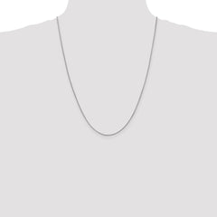 14K White Gold 24 inch .9mm Franco with Lobster Clasp Chain