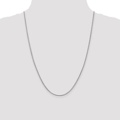 14K White Gold 24 inch 1mm Franco with Lobster Clasp Chain