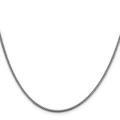 14K White Gold 16 inch 1.4mm Franco with Lobster Clasp Chain