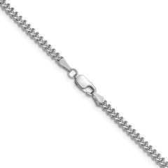 14K White Gold 20 inch 2mm Franco with Lobster Clasp Chain
