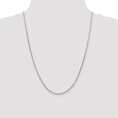 14K White Gold 24 inch 1.9mm Flat Wheat with Lobster Clasp Chain