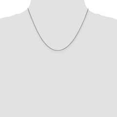 14K White Gold 18 inch .9mm Box with Lobster Clasp Chain