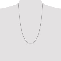 14K White Gold 26 inch .9mm Box with Lobster Clasp Chain