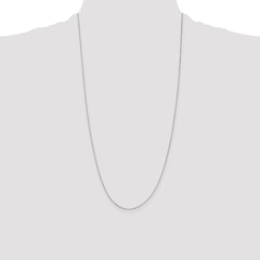 14K White Gold 28 inch .5mm Box with Spring Ring Clasp Chain