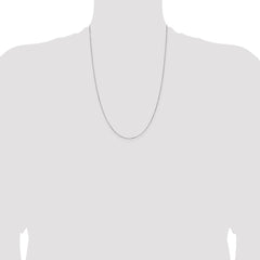 14K White Gold 24 inch .5mm Box with Lobster Clasp Chain