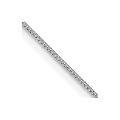 14K White Gold 24 inch .5mm Box with Lobster Clasp Chain
