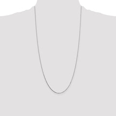 14K White Gold 28 inch .7mm Box with Spring Ring Clasp Chain