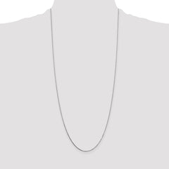 14K White Gold 30 inch .7mm Box with Spring Ring Clasp Chain