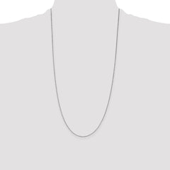 14K White Gold 28 inch .7mm Box with Lobster Clasp Chain