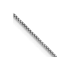 14K White Gold 30 inch .7mm Box with Lobster Clasp Chain