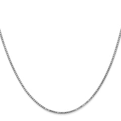 14K White Gold 14 inch 1.4mm Box with Lobster Clasp Chain