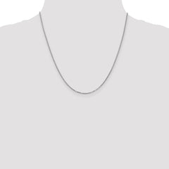 14K White Gold 20 inch 1.4mm Box with Lobster Clasp Chain