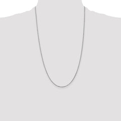 14K White Gold 26 inch 1.4mm Box with Lobster Clasp Chain