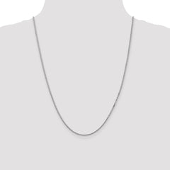 14K White Gold 24 inch 1.5mm Box with Lobster Clasp Chain