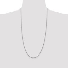 14K White Gold 28 inch 1.5mm Box with Lobster Clasp Chain