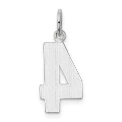 14kw Medium Polished Number 4 Charm