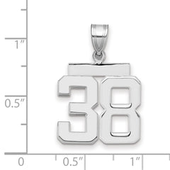 14kw Medium Polished Number 38 Charm