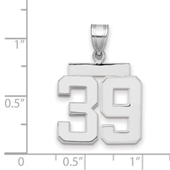 14kw Medium Polished Number 39 Charm
