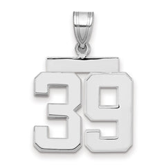 14kw Medium Polished Number 39 Charm