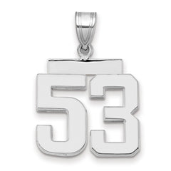 14kw Medium Polished Number 53 Charm