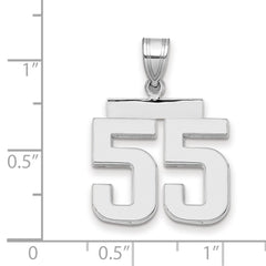 14kw Medium Polished Number 55 Charm