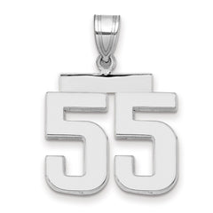 14kw Medium Polished Number 55 Charm