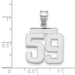14kw Medium Polished Number 59 Charm