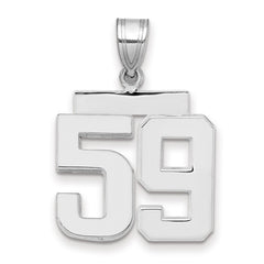 14kw Medium Polished Number 59 Charm