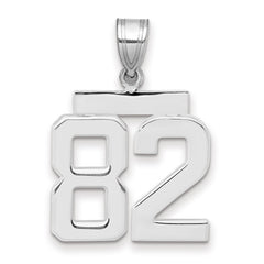 14kw Medium Polished Number 82 Charm