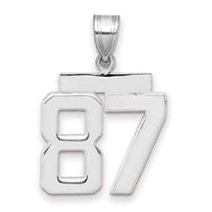 14kw Medium Polished Number 87 Charm